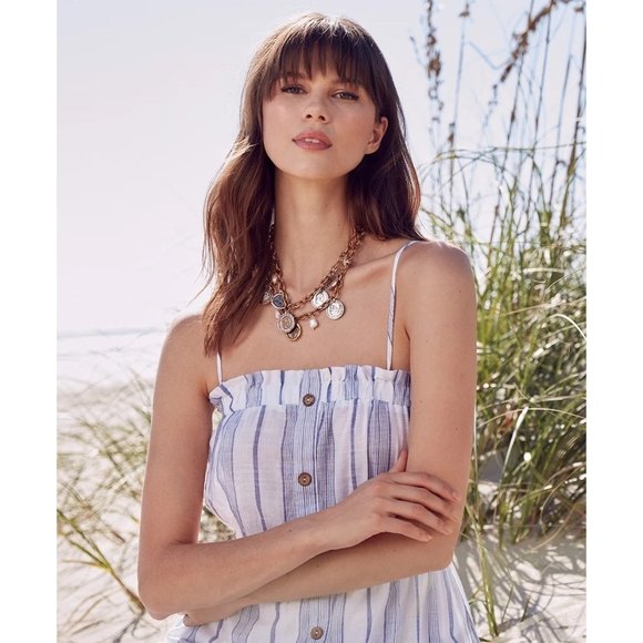 Patricia Nash Necklace Double Charm World Coin & Freshwater Pearls - Picture 2 of 9